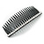 Black Acrylic With Clear Crystal Accent Hair Comb - 10cm - view 6