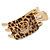 Gold Tone Animal Print Acrylic Hair Claw/ Clamp - 70mm Long - view 6