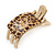 Gold Tone Animal Print Acrylic Hair Claw/ Clamp - 70mm Long - view 5