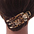 Gold Tone Animal Print Acrylic Hair Claw/ Clamp - 70mm Long - view 3