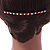Black Acrylic With AB/ Ruby Red Crystal Accent Hair Comb - 10cm - view 3