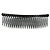 Black Acrylic With AB/ Sapphire Blue Crystal Accent Hair Comb - 10cm - view 5