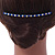 Black Acrylic With AB/ Sapphire Blue Crystal Accent Hair Comb - 10cm - view 3