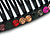 Black Acrylic Multicoloured Crystal Accent Hair Comb - 10cm - view 4