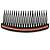 Black Acrylic With Clear and Red Crystal Accent Hair Comb - 11cm - view 6