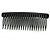 Black Acrylic With Clear and Red Crystal Accent Hair Comb - 11cm - view 5