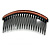 Black Acrylic With Clear and Red Crystal Accent Hair Comb - 11cm - view 7