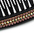 Black Acrylic With Pink/ AB Crystal Accent Hair Comb - 11cm - view 4