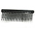 Black Acrylic With Pink/ AB Crystal Accent Hair Comb - 11cm - view 5