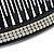 Black Acrylic With Clear Crystal Accent Hair Comb - 11cm - view 4