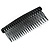 Black Acrylic With Clear Crystal Accent Hair Comb - 11cm - view 5