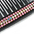 Black Acrylic With Clear and Purple Crystal Accent Hair Comb - 11cm - view 4