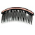 Black Acrylic With Clear and Purple Crystal Accent Hair Comb - 11cm - view 7