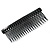 Black Acrylic With Clear and Purple Crystal Accent Hair Comb - 11cm - view 5