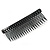 Black Acrylic With Clear and Light Blue Crystal Accent Hair Comb - 11cm - view 5