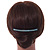 Black Acrylic With Clear and Light Blue Crystal Accent Hair Comb - 11cm - view 2