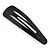 6 Piece Snap Clip Set In Classic Black - 45mm Long - view 4