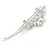 2 Bridal/ Prom Clear Crystal, Pearl Flower Hair Grips/ Slides In Rhodium Plating - 65mm Across - view 5