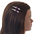Pair Of Purple Crystal Rose Hair Slides In Rhodium Plating - 55mm L - view 2