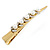 Long Vintage Inspired Gold Tone Clear Crystal White Faux Pearl Hair Beak Clip/ Concord/ Crocodile Clip - 13cm L - view 9