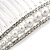 Bridal/ Wedding/ Prom/ Party Silver Plated Clear Crystal, White Faux Pearl Hair Comb - 80mm - view 2