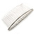 Bridal/ Wedding/ Prom/ Party Silver Plated Clear Crystal, White Faux Pearl Hair Comb - 80mm - view 6