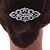 Bridal/ Wedding/ Prom/ Party Rhodium Plated Clear Austrian Crystal Floral Side Hair Comb - 65mm - view 3