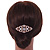 Bridal/ Wedding/ Prom/ Party Rose Gold Tone Clear Austrian Crystal Floral Side Hair Comb - 65mm - view 2