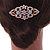 Bridal/ Wedding/ Prom/ Party Rose Gold Tone Clear Austrian Crystal Floral Side Hair Comb - 65mm - view 3