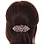 Bridal Wedding Prom Rose Gold Tone Filigree Diamante Floral Barrette Hair Clip Grip - 80mm Across - view 3