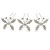 Bridal/ Wedding/ Prom/ Party Set Of 3 Rhodium Plated Clear Austrian Crystal Butterfly Hair Pins - view 6