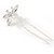 Bridal/ Wedding/ Prom/ Party Set Of 3 Rhodium Plated Clear Austrian Crystal Butterfly Hair Pins - view 7