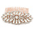 Bridal/ Wedding/ Prom/ Party Art Deco Style Rose Gold Tone Austrian Crystal Hair Comb - 90mm W - view 7