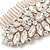 Bridal/ Wedding/ Prom/ Party Art Deco Style Rose Gold Tone Austrian Crystal Hair Comb - 90mm W - view 4