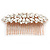 Bridal/ Wedding/ Prom/ Party Art Deco Style Rose Gold Tone Austrian Crystal Hair Comb - 90mm W - view 6