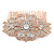 Bridal/ Wedding/ Prom/ Party Art Deco Style Rose Gold Tone Austrian Crystal Hair Comb - 80mm W - view 7