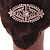 Bridal/ Wedding/ Prom/ Party Art Deco Style Rose Gold Tone Austrian Crystal Hair Comb - 85mm W - view 3