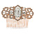 Bridal/ Wedding/ Prom/ Party Art Deco Style Rose Gold Tone Tone Austrian Crystal Hair Comb - 80mm W