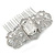 Bridal/ Wedding/ Prom/ Party Art Deco Style Rhodium Plated Tone Austrian Crystal Hair Comb - 80mm W - view 6