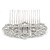 Bridal/ Wedding/ Prom/ Party Art Deco Style Rhodium Plated Tone Austrian Crystal Hair Comb - 80mm W - view 5