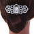 Bridal/ Wedding/ Prom/ Party Art Deco Style Rhodium Plated Tone Austrian Crystal Hair Comb - 80mm W - view 3