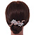 Bridal/ Wedding/ Prom/ Party Rose Gold Tone Clear Crystal Floral Hair Comb - 90mm W - view 2