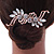 Bridal/ Wedding/ Prom/ Party Rose Gold Tone Clear Crystal Floral Hair Comb - 90mm W - view 3