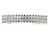 Classic Clear Crystal Square Barrette Hair Clip Grip In Rhodium Plated Metal - 80mm Across - view 7