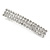 Classic Clear Crystal Square Barrette Hair Clip Grip In Rhodium Plated Metal - 80mm Across - view 8