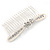 Bridal/ Wedding/ Prom/ Party Silver Tone Clear Austrian Crystal Bow Side Hair Comb - 80mm - view 6