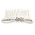 Bridal/ Wedding/ Prom/ Party Silver Tone Clear Austrian Crystal Bow Side Hair Comb - 80mm - view 7