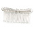 Bridal/ Wedding/ Prom/ Party Silver Tone Clear Austrian Crystal Bow Side Hair Comb - 80mm - view 5
