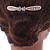 Bridal/ Wedding/ Prom/ Party Rose Gold Tone Clear Austrian Crystal Bow Side Hair Comb - 80mm - view 3