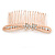 Bridal/ Wedding/ Prom/ Party Rose Gold Tone Clear Austrian Crystal Bow Side Hair Comb - 80mm - view 7